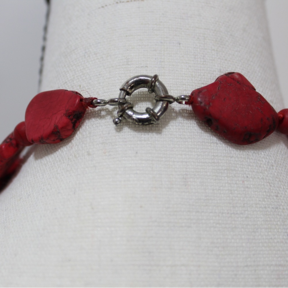 Beautiful Red Statement Necklace - image 2